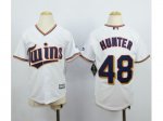 Youth MLB Minnesota Twins #48 Torii Hunter White Jerseys