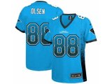 Women Nike Carolina Panthers #88 Greg Olsen Blue Drift Fashion J