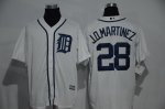 men's mlb detroit tigers #28 j.d. martinez white majestic cool base stitched baseball jerseys