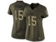 women nike nfl green bay packers #15 bart starr army green salute to service jerseys