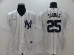 Men's New York Yankees #25 Gleyber Torres White 2020 Baseball Jersey