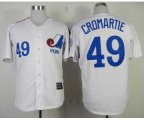 mlb montreal expos #49 cromartie m&n white jerseys