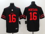 Mens San Francisco 49ers #16 Joe Montana Nike Black Retired Player Vapor Untouchable Limited NFL Jerseys