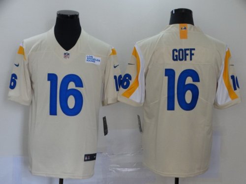 2020 New Football Los Angeles Rams #16 Jared Goff Bone Vapor Untouchable Limited Jersey