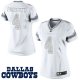 Women's Nike Dallas Cowboys #4 Dak Prescott White Platinum Limited NFL Jerseys