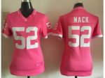 2015 women Nike Oakland Raiders #52 Khalil Mack Pink Jerseys