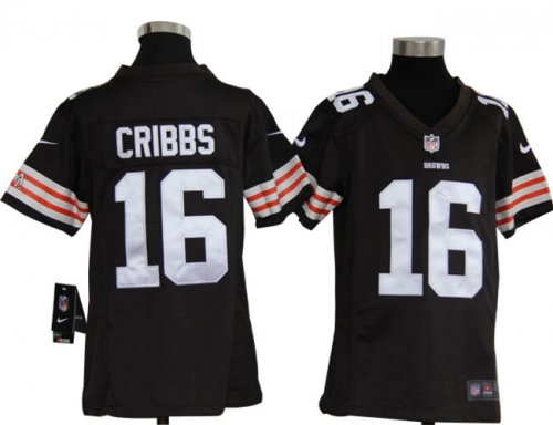 nike youth nfl cleveland browns #16 joshua cribbs brown jerseys