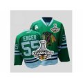 nhl chicago blackhawks #55 eager green [2013 Stanley cup champio