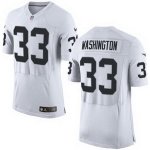 Men's Oakland Raiders #33 DeAndre Washington White Elite Nike NFL Jerseys