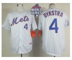 2015 World Series mlb jerseys new york mets #4 dykstra white(blu