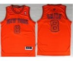 nba new york knicks #8 smith orange jerseys