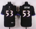 nike baltimore ravens #53 zuttah black elite jerseys