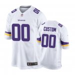 Minnesota Vikings #00 Custom White Nike Game Jersey - Men's