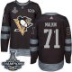 Men Pittsburgh Penguins #71 Evgeni Malkin Black 1917-2017 100th Anniversary Stanley Cup Finals Champions Stitched NHL Jersey