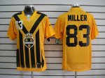 nike nfl pittsburgh steelers #83 miller throwback yellow and bla
