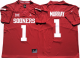 Men's Youth Oklahoma Sooners Red #1 Kyler Murray College Jersey