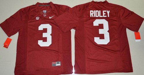 Men\'s Alabama Crimson Tide #3 Calvin Ridley Red Limited Stitched College Football Nike NCAA Jersey