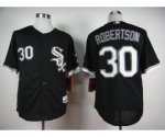 mlb jerseys chicago white sox #30 robertson black[robertson]