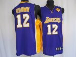 Basketball Jerseys los angeles lakers #12 brown blue(2010 finals