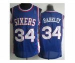 nba philadelphia 76ers #34 barkley blue jerseys [revolution 30]
