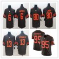 Football Cleveland Browns Stitched Brown Color Rush Vapor Limited Jersey