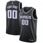 Men Basketball Sacramento Kings #00 Black Swingman Custom Jersey