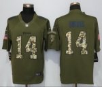 Men's Minnesota Vikings #14 Stefon Diggs Green Salute to Service Nike Limited Jerseys