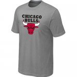 nba chicago bulls big & tall primary logo L.Grey T-shirt