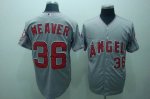 Baseball Jerseys los angeles angels #36 weaver grey(cool base)