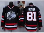 NHL Chicago Blackhawks #81 Marian Hossa Black(White Skull) 2014