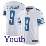 Youth NFL Detroit Lions #9 Matthew Stafford Nike White 2017 Vapor Untouchable Limited Rush Jersey