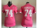 2015 Women Nike New York Jets #74 Nick Mangold Pink Jerseys