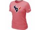 Women Houston Texans Pink Logo T-Shirt