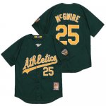 Baseball Jerseys Oakland Athletics #25 Mark McGwire Green Mitchell & Ness Stitched Jersey
