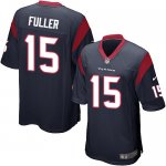 Men's Nike Houston Texans #15 Will Fuller Game Navy Blue Team Color NFL Jersey
