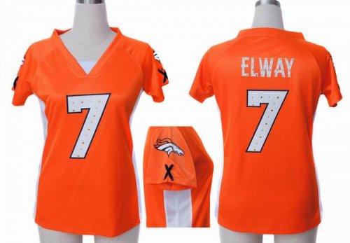 nike women nfl denver broncos #7 john elway orange jerseys [draf