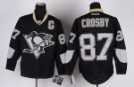 Men Pittsburgh Penguins #87 Sidney Crosby Black Ice Stitched NHL Jersey
