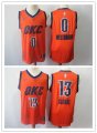 Basketball Oklahoma City Thunder #0 Russell Westbrook #13 Paul George Orange Swingman Earned Edition Jersey