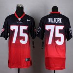 Nike Houston Texans #75 Wilfork red blue jerseys [Elite II Drift Fashion]