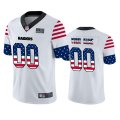 Custom Oakland Raiders White Independence Day Stars & Stripes Jersey