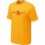nba houston rockets big & tall primary logo yellow T-Shirt