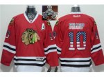 NHL Chicago Blackhawks #10 Patrick Sharp Red USA Flag Fashion 20