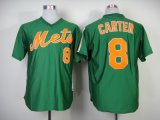 mlb new york mets #8 carter green m&n 1985 jerseys