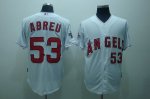 Baseball Jerseys los angeles angels #53 abreu white(cool base)