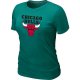 women nba chicago bulls big & tall primary logo L.Green T-shirt