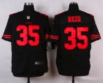 nike san francisco 49ers #35 reid black elite jerseys [oranger n