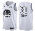 Basketball Golden State Warriors #30 Stephen Curry All Star White Jerseys