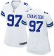 Women NFL Dallas Cowboys #97 Taco Charlton Nike White 2017 Draft Pick Game Jersey