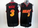 nba miami heat #3 wade black jerseys [limited edition-2]