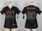 nike women nfl new orleans saints #80 graham fashion black jerse
